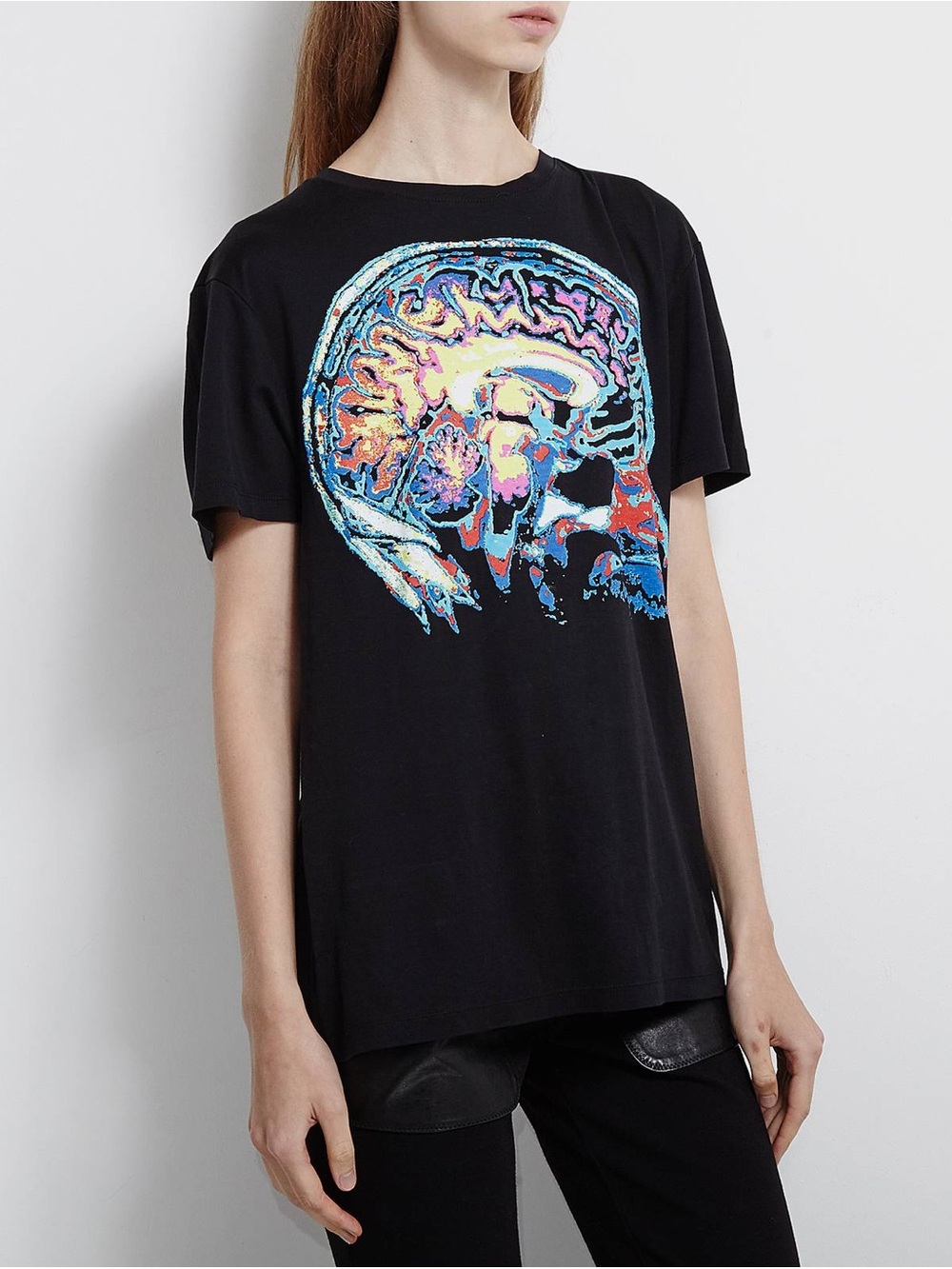 Christopher Kane SMALL black brain scan short sleeve tshirt
